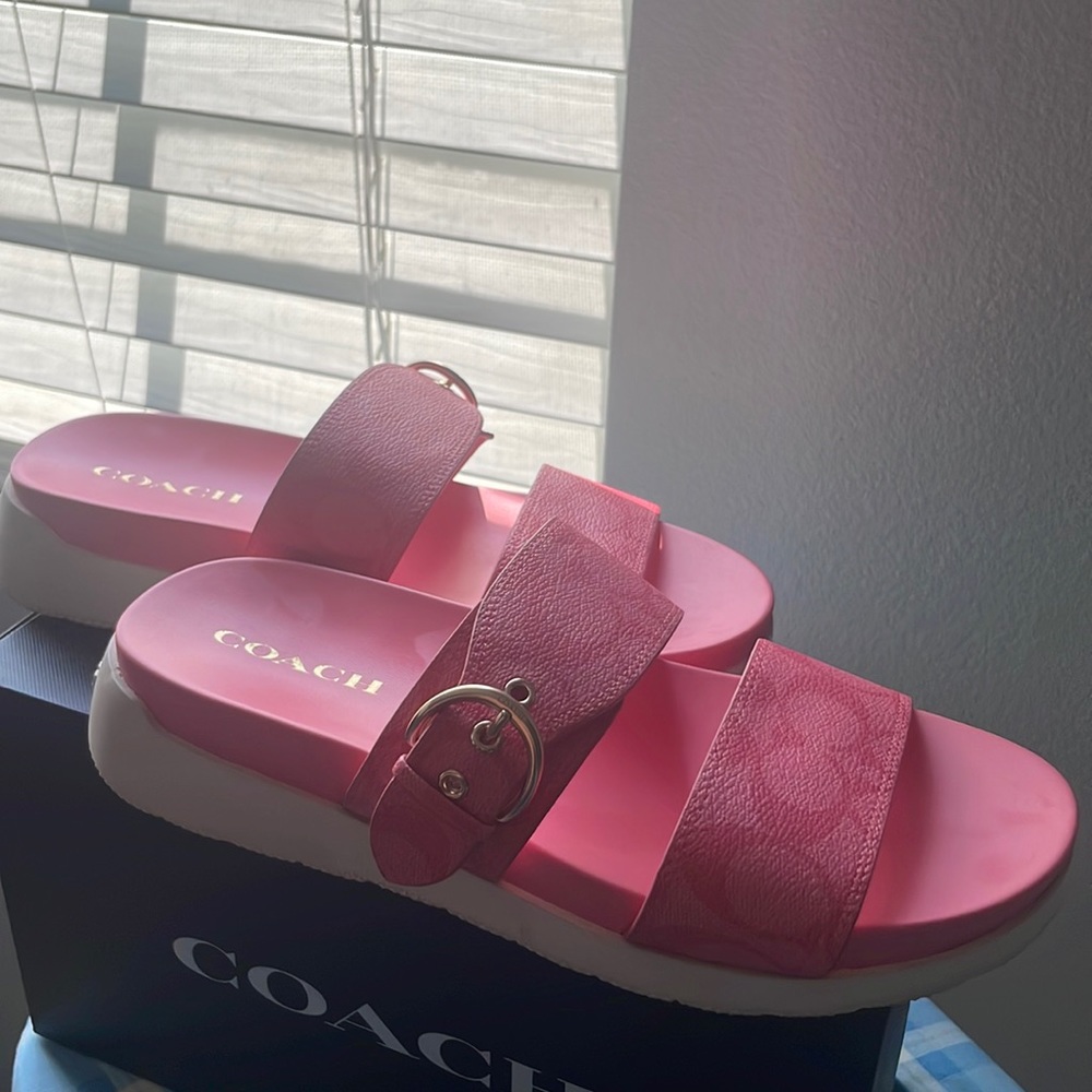 Pink Coach sandals